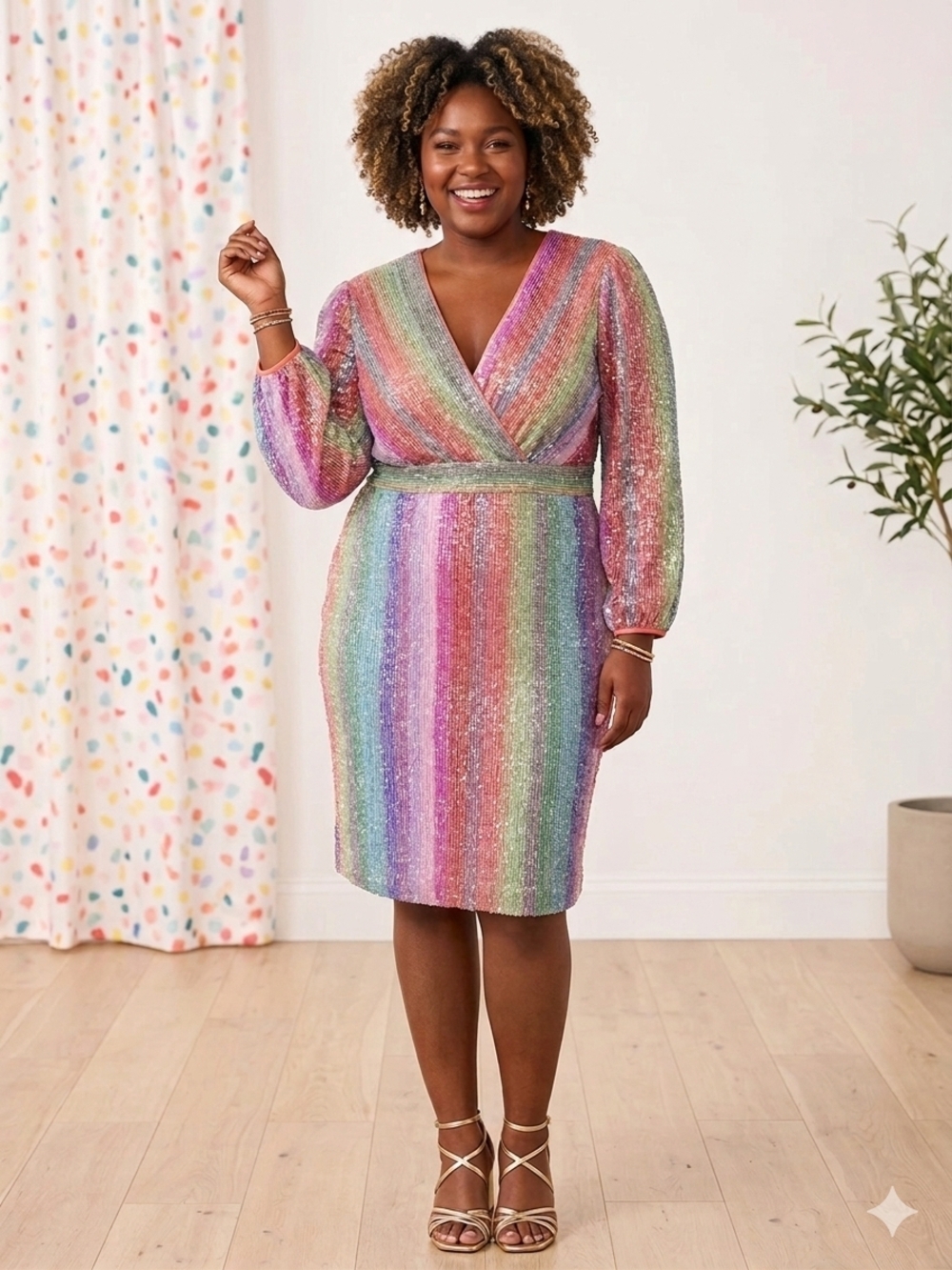 Stunning Eva Mendes New York  Company Multicolor Dress